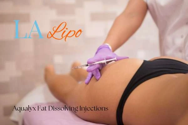 Woman having fat dissolving injections Amersham on thighs