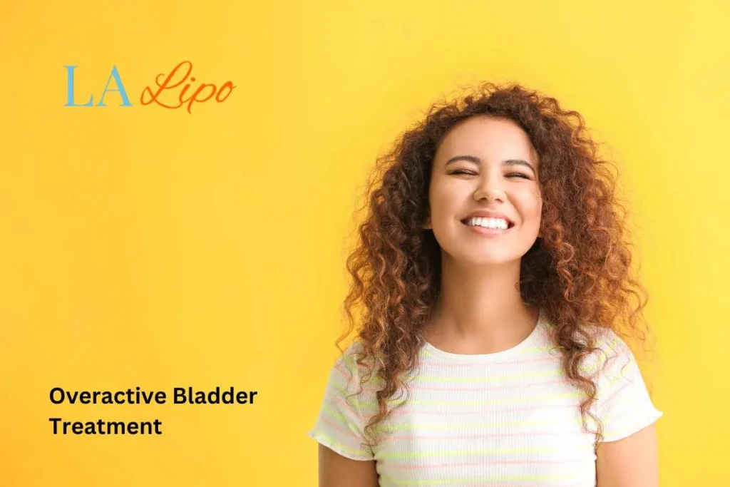 woman smiling about overactive bladder treatment Amersham solutions